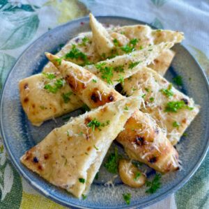 Delicious Garlic Pinsa Bread available at Ombra Italian Newstead and Chermside