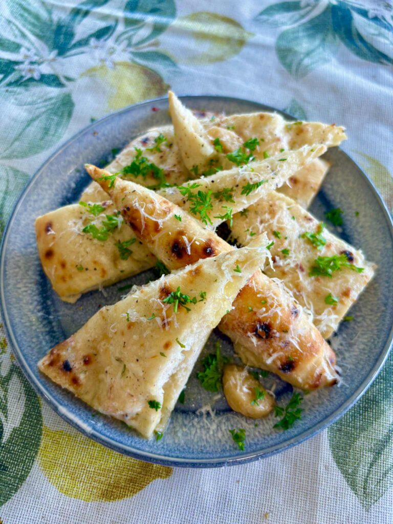 Delicious Garlic Pinsa Bread available at Ombra Italian Newstead and Chermside