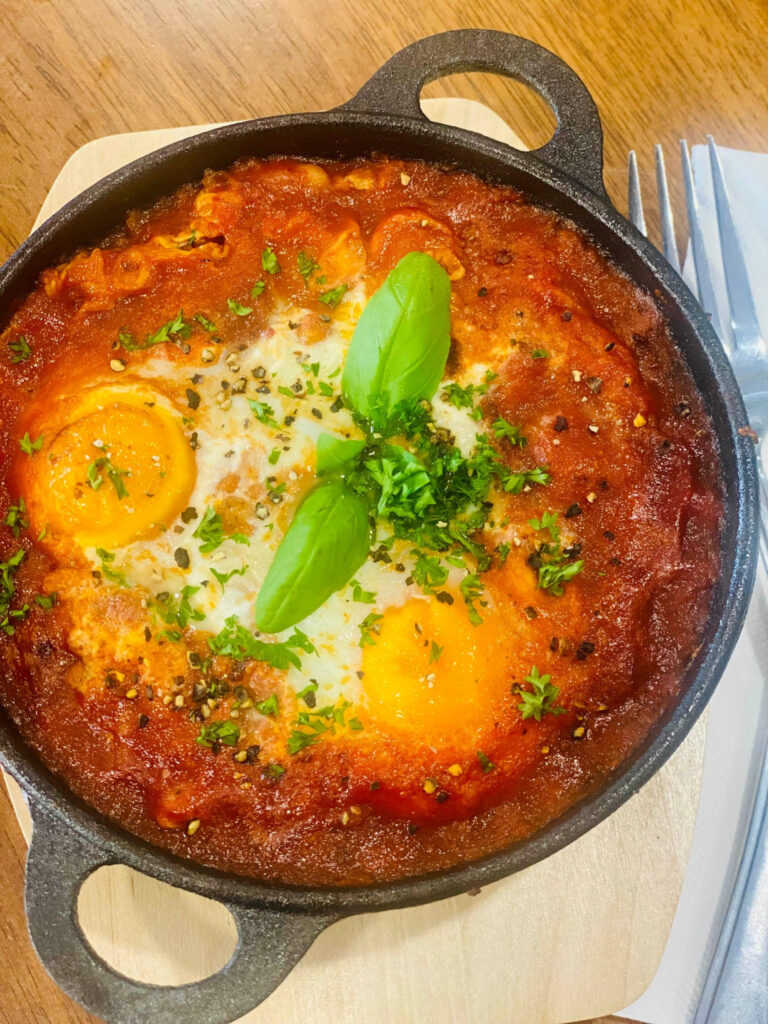 Traditional Baked Eggs by Ombra Italian Cafe Chermside